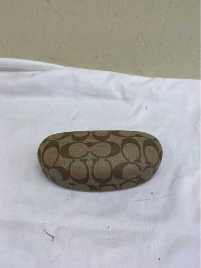 Coach Brown Clam Shell Eyeglass Case