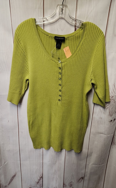 Lane Bryant Women's Size 18/20 Green Short Sleeve Top