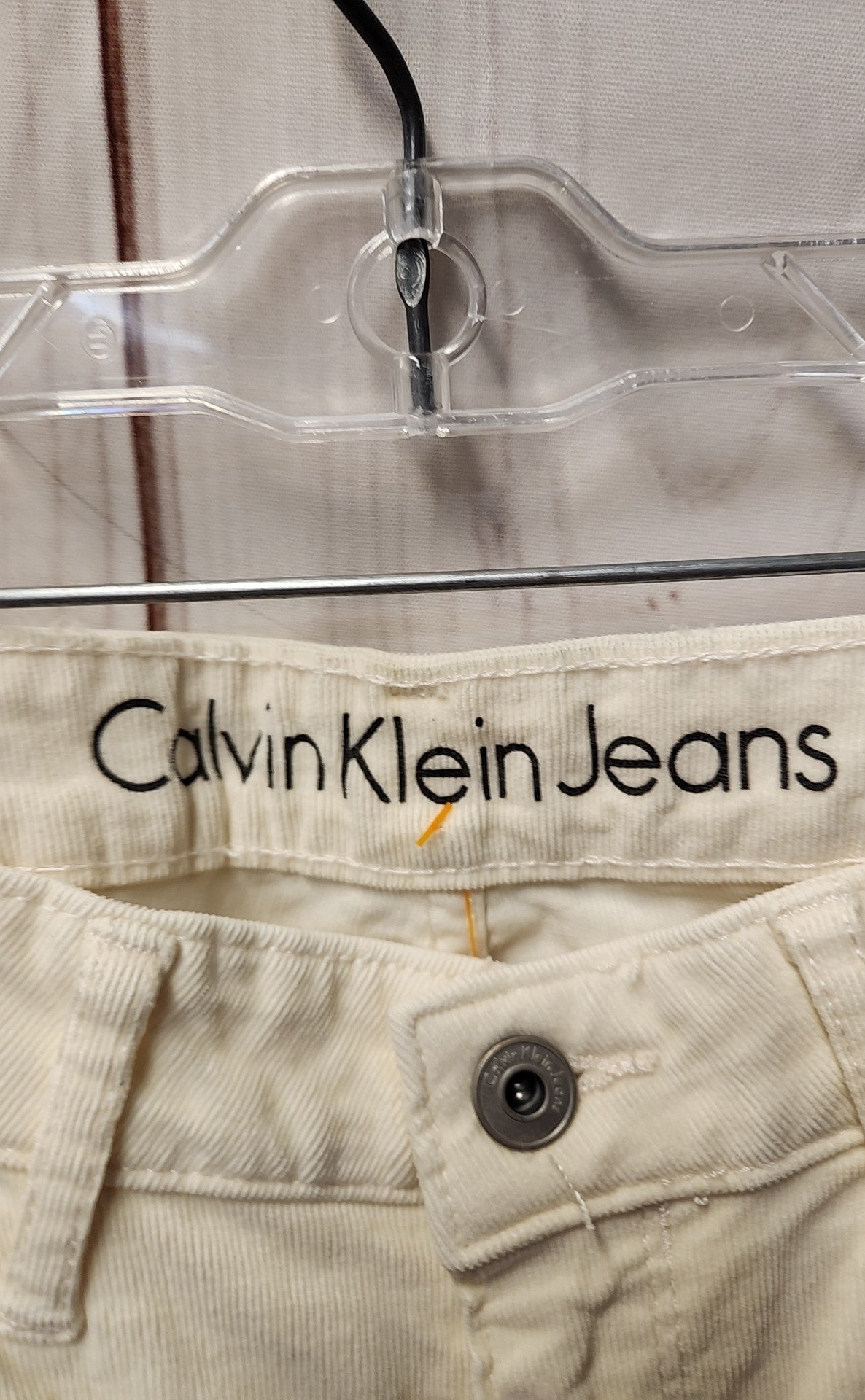 Calvin Klein Women's Size 29 (7-8) White Corduroy Pants Ultimate Skinny