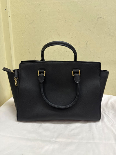 Michael Kors Black Leather Tote Bag