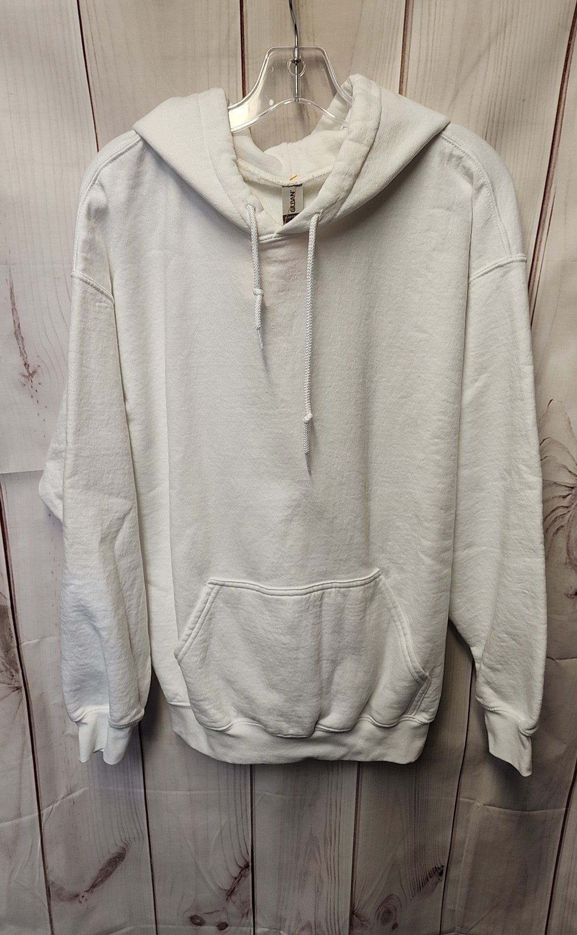 Gildan Women's Size L White Hoodie