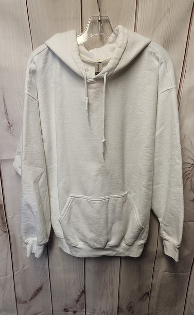Gildan Women's Size L White Hoodie