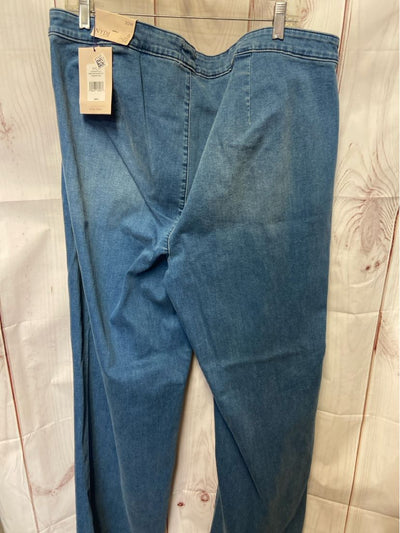 NYDJ Women's Size 20W Blue Denim Pants Jeans NWT  Wide Leg