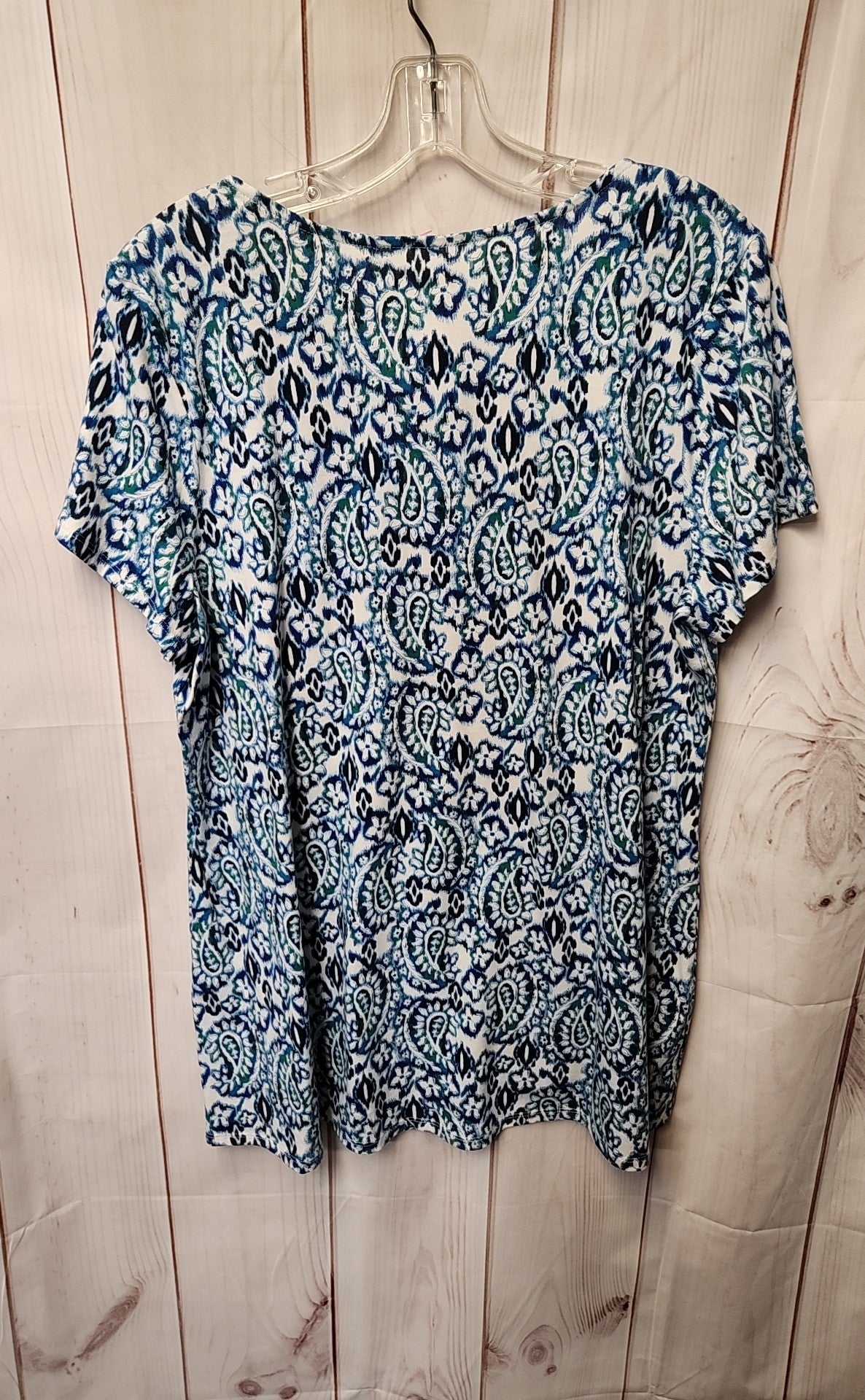 Pure Jill Women's Size L Blue Short Sleeve Top