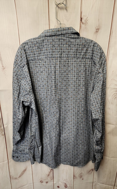 Bugatchi Men's Size XL Blue Shirt