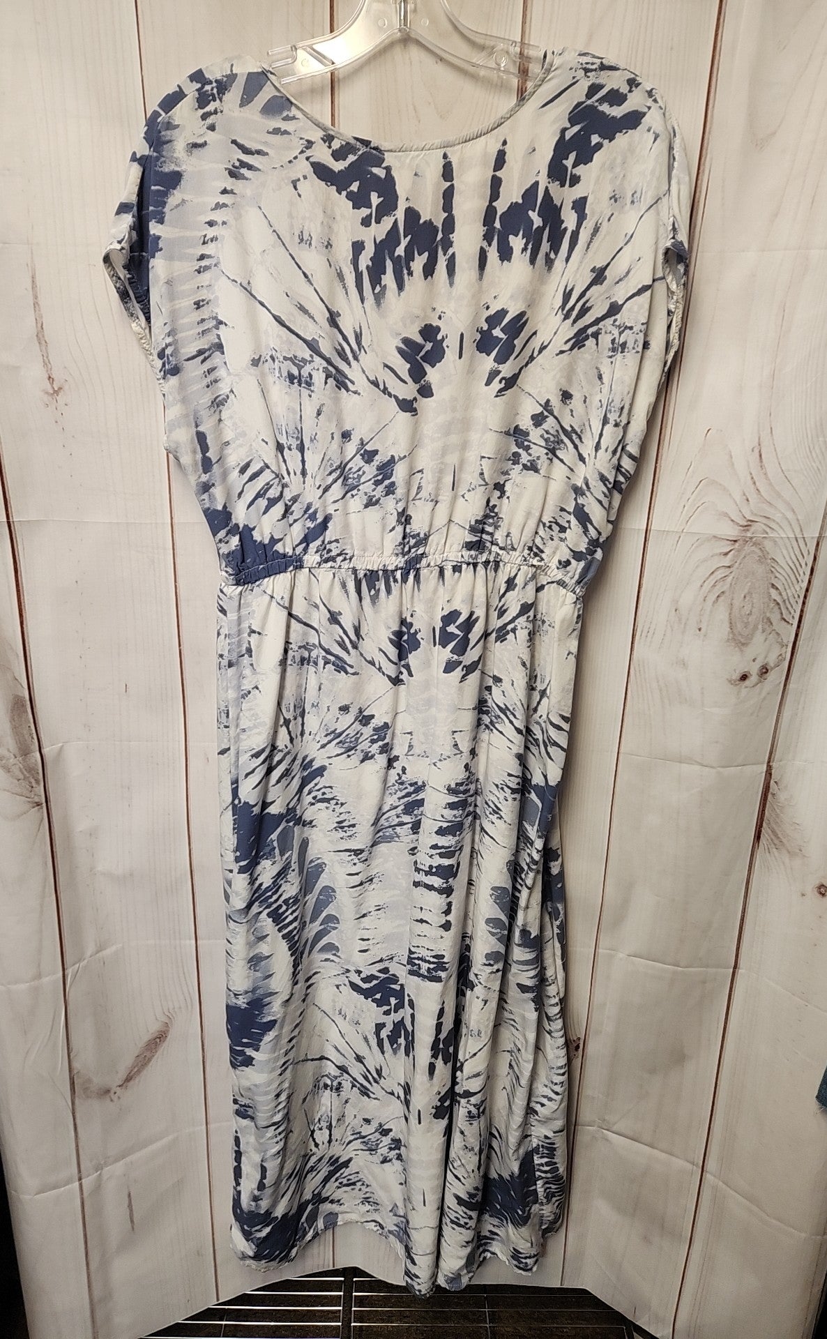 Blue Island Women's Size XL White & Blue Cover-Up