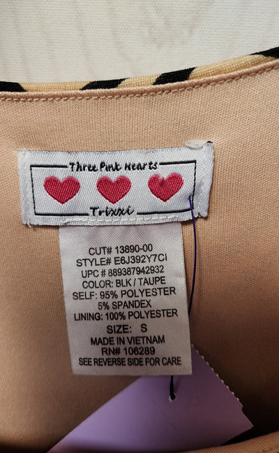 Three pink hearts Women's Size S Peach Dress