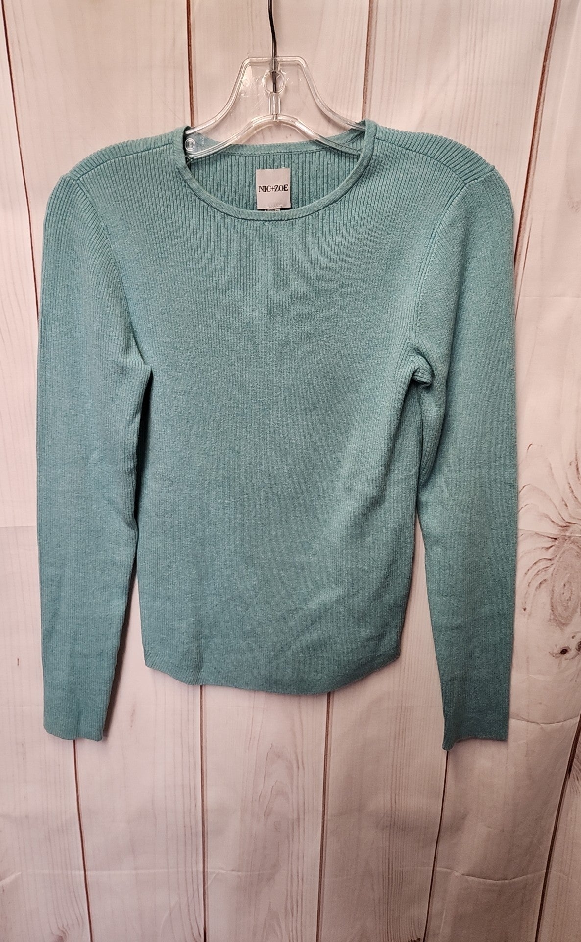 Nic & Zoe Women's Size S Light Blue Long Sleeve Top