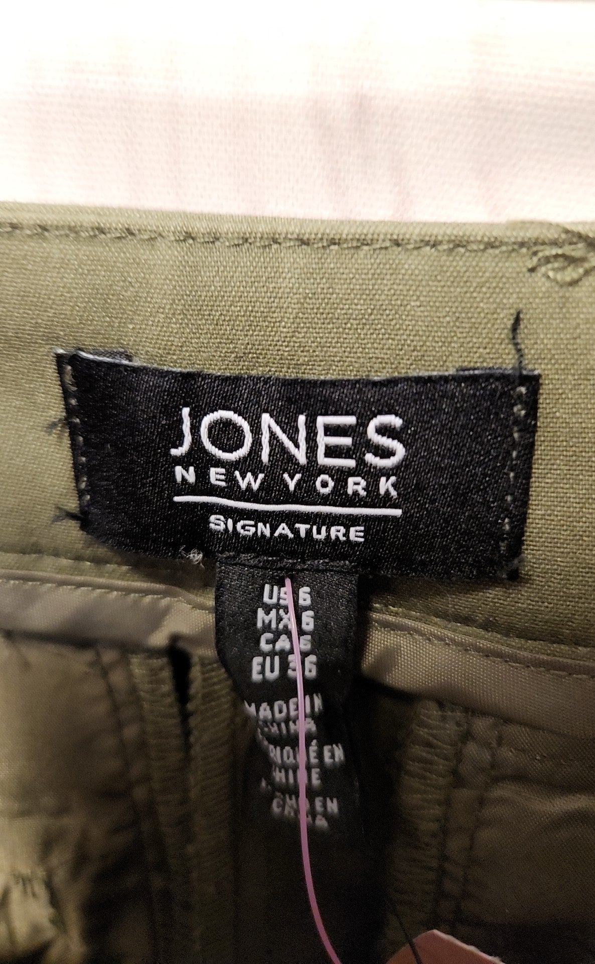Jones New York Women's Size 6 Olive Green Pants Grace Ankle
