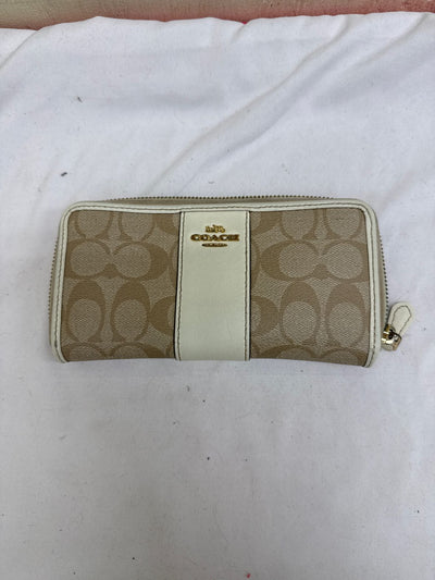 Coach Tan Leather Wallet AS IS - wear & marks