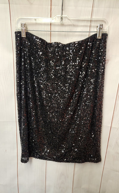 NWT Cable & Gauge Women's Size M Black Sequined Skirt