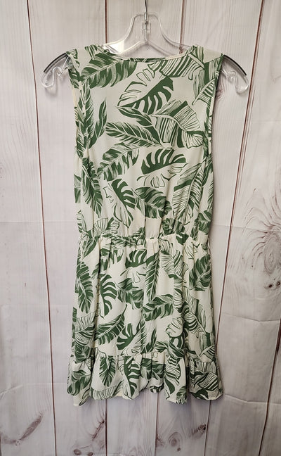 Sienna Sky Women's Size S White & Green Floral Dress