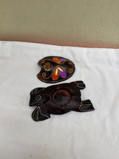 Wooden Turtle Candleholder(s)