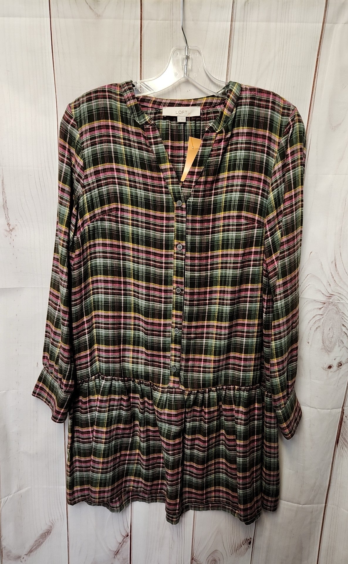 Loft Women's Size XS Green & Pink Dress