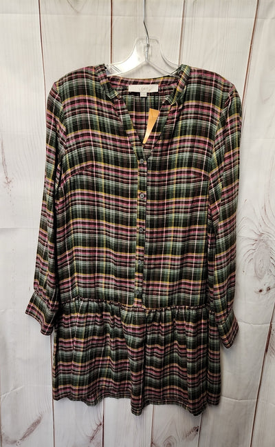 Loft Women's Size XS Green & Pink Dress