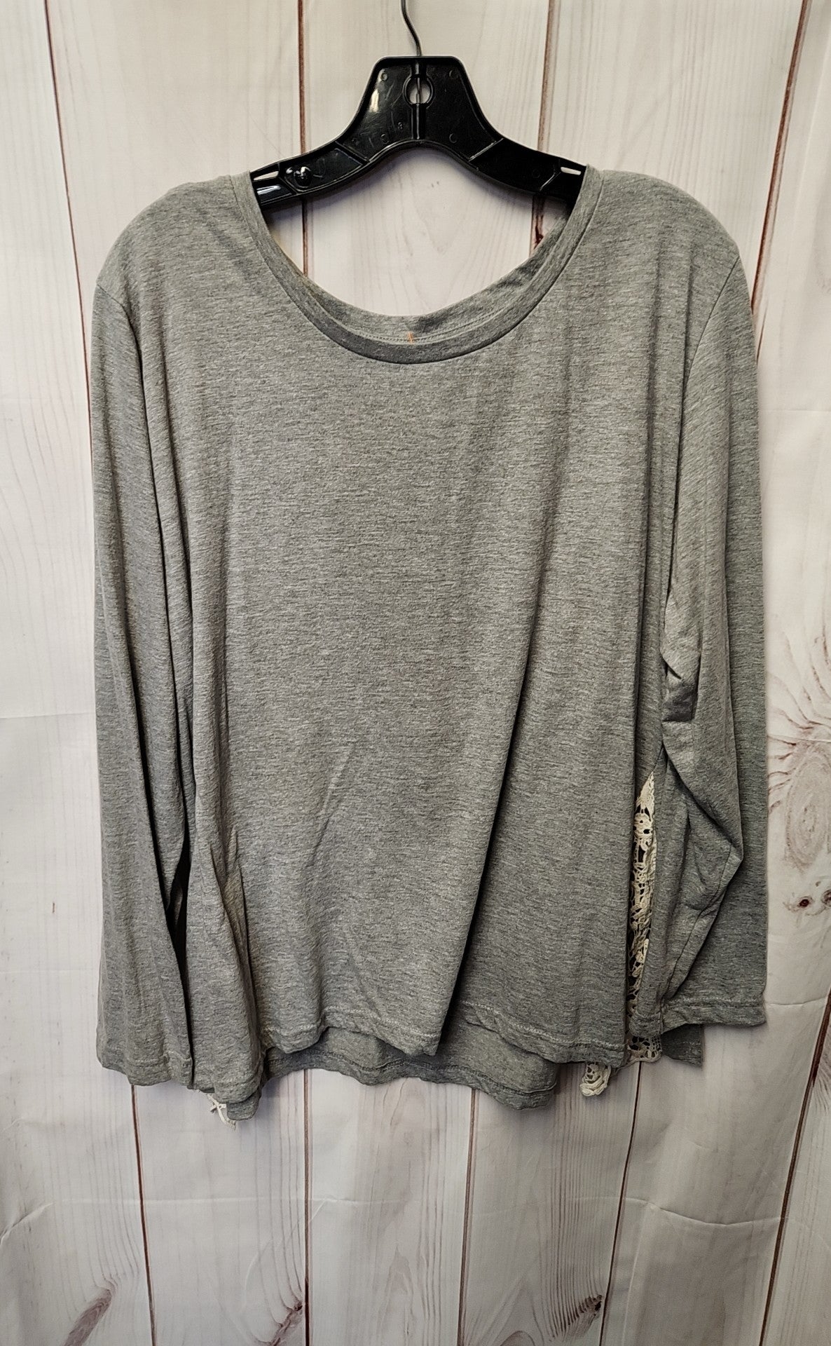 Denim Moves Women's Size 1X Gray Long Sleeve Top