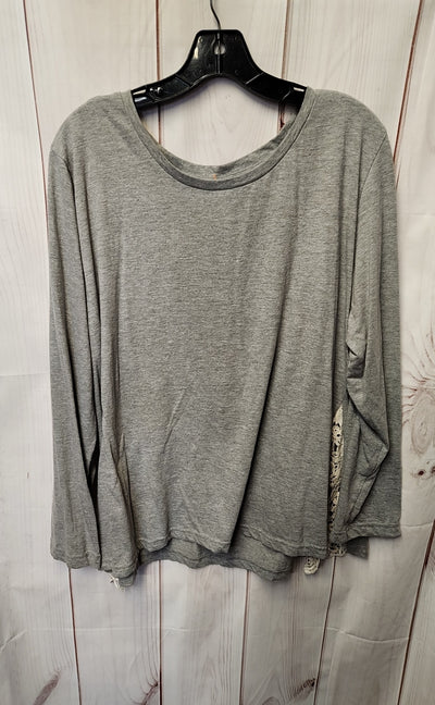 Denim Moves Women's Size 1X Gray Long Sleeve Top