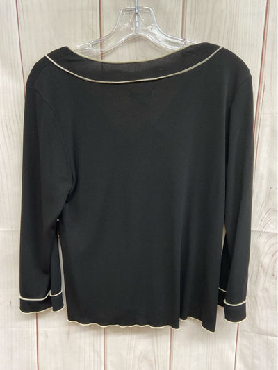 Max Edition Women's Size M Black 3/4 Sleeve Top