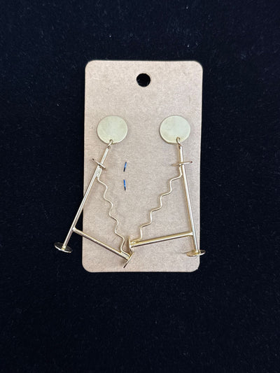 Gold Triangle Earrings