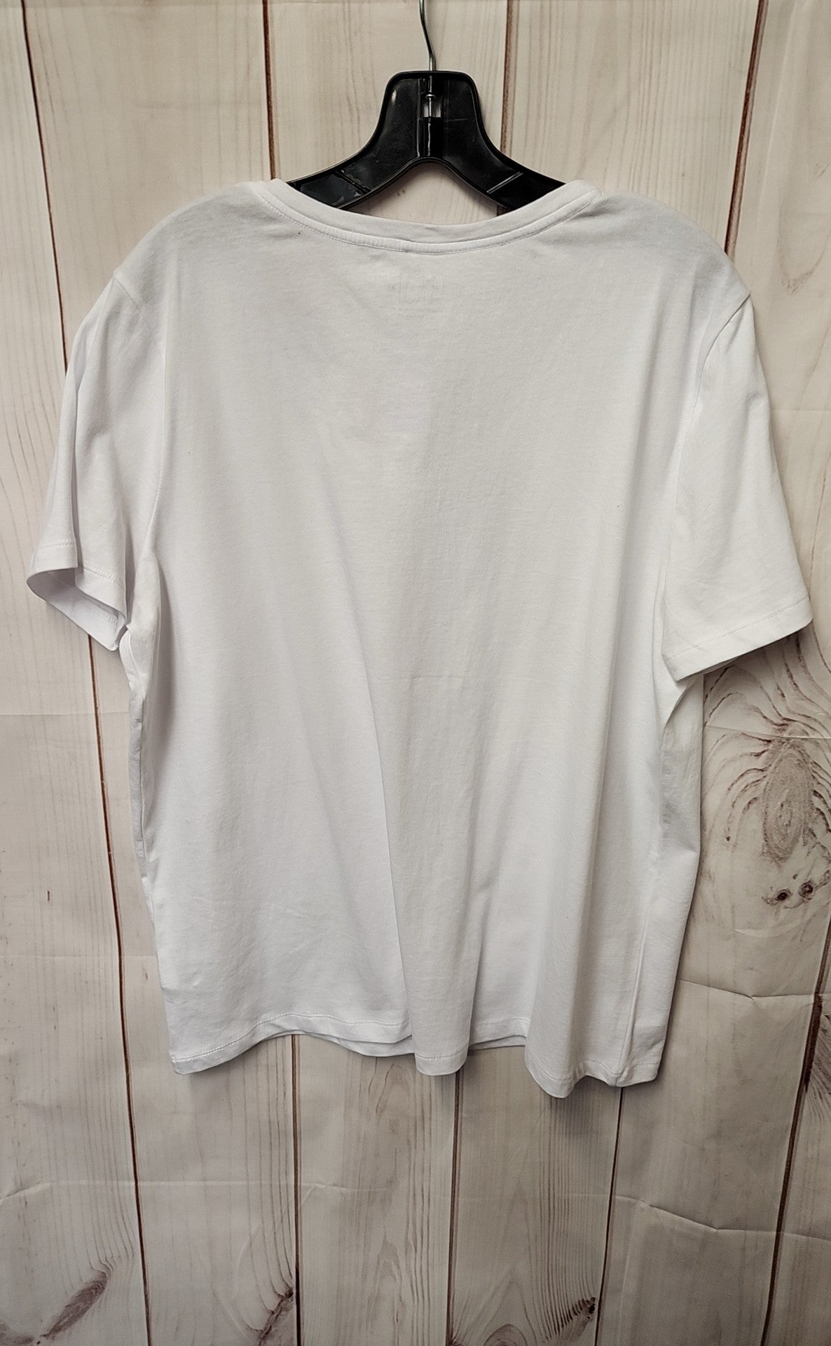 Time and Tru Women's Size XL White Short Sleeve Top