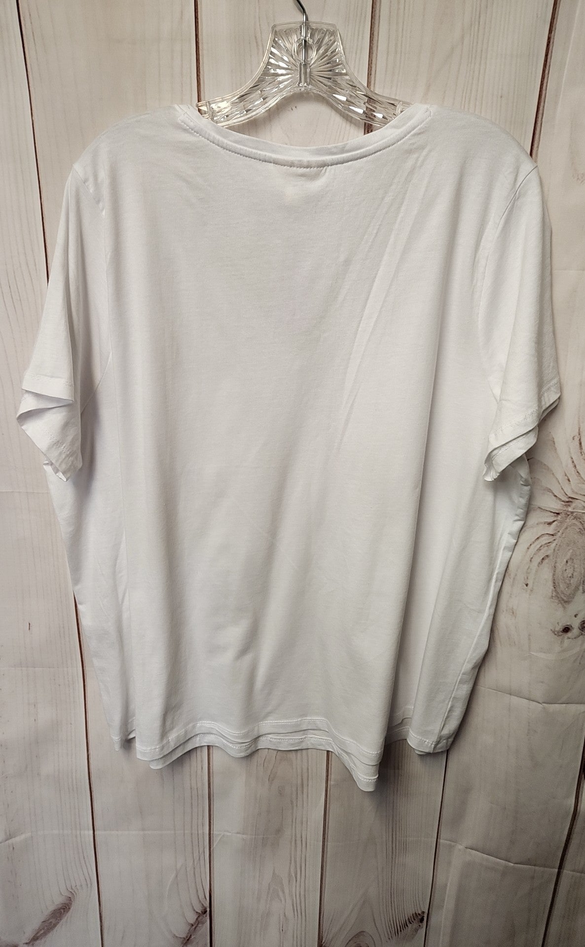 Style & Co Women's Size 3X White Short Sleeve Top