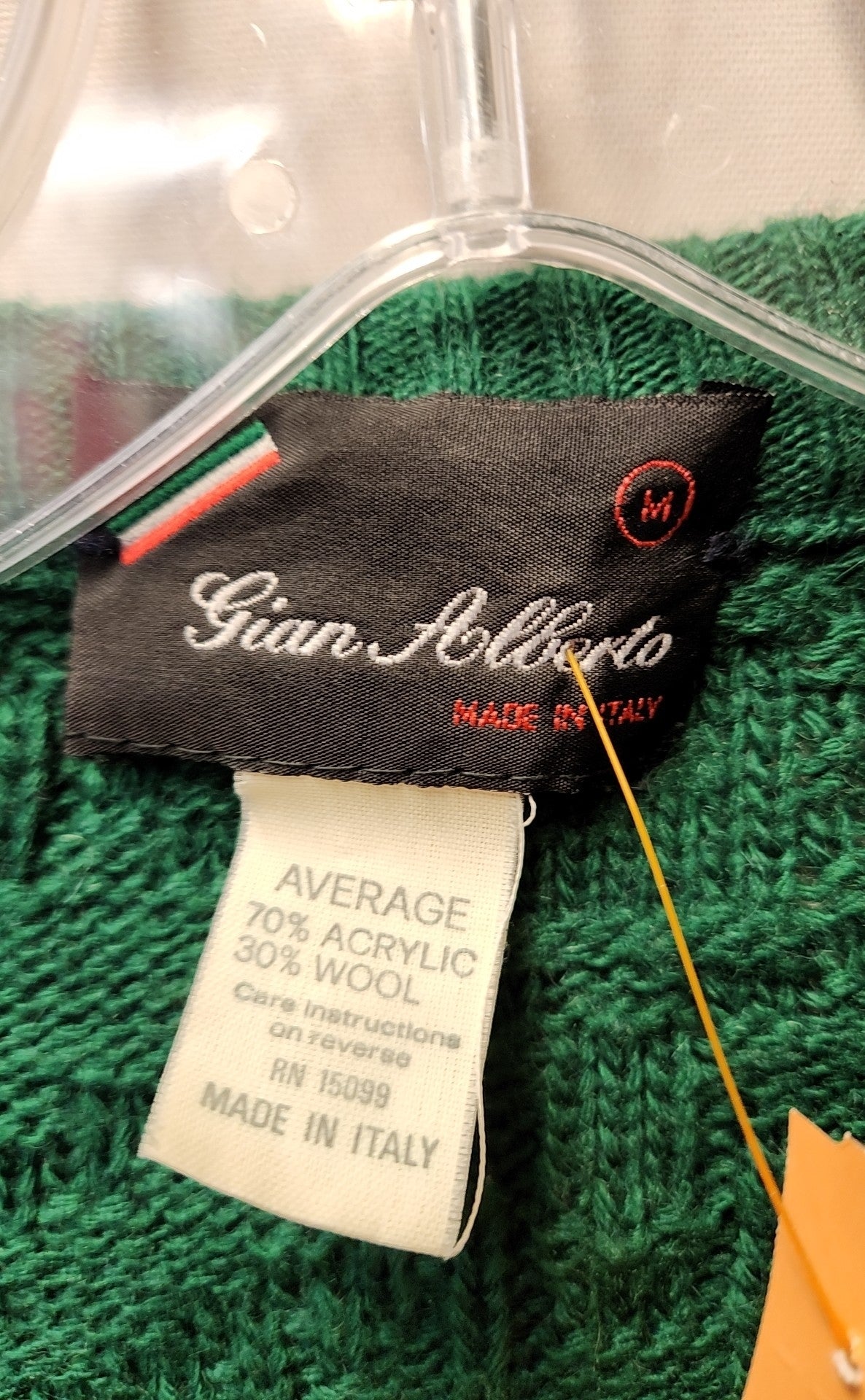 Gian Alberto Men's Size M Green Sweater Vest