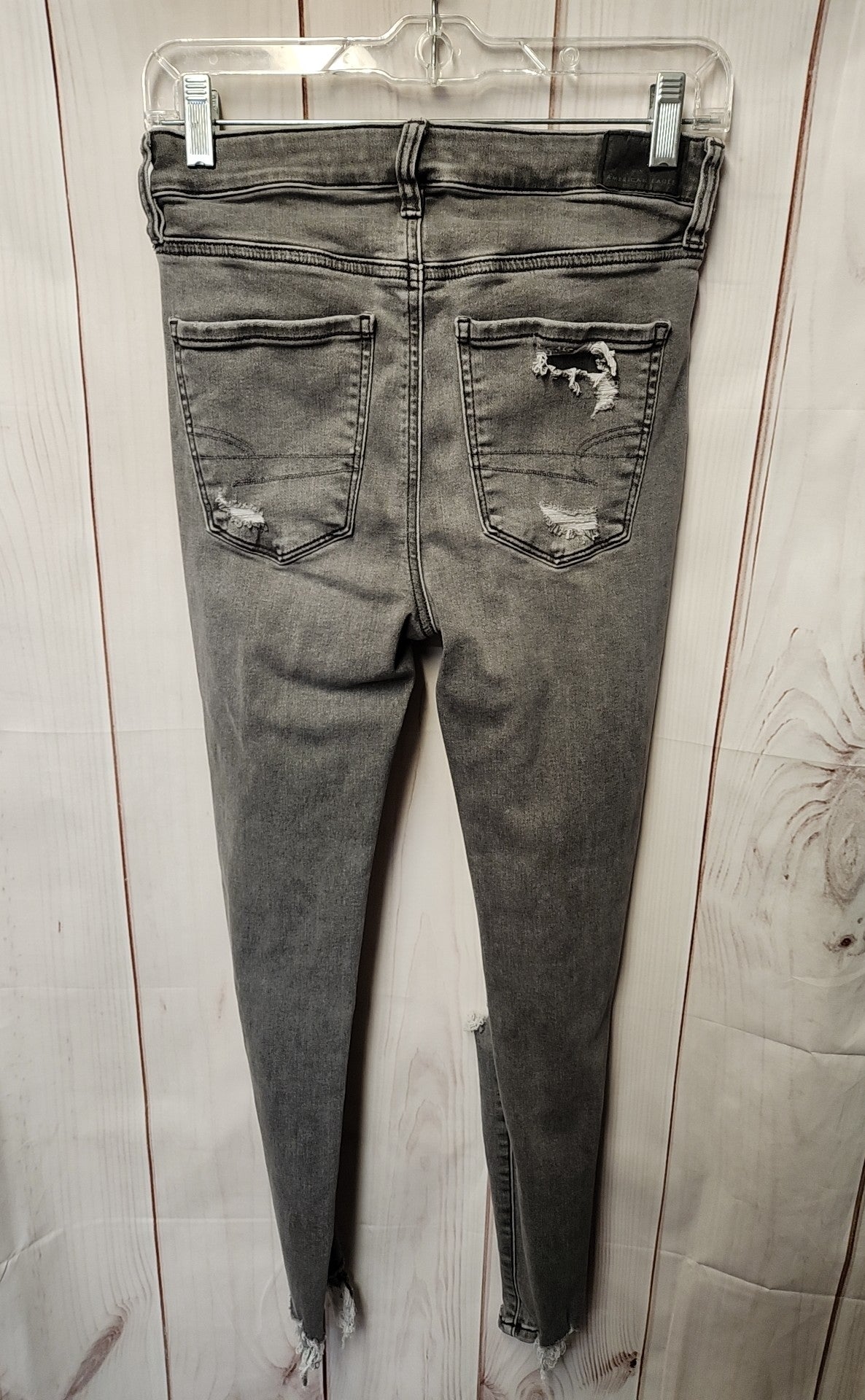 American Eagle Women's Size 28 (5-6) Gray Jeans Super High Rise Jegging