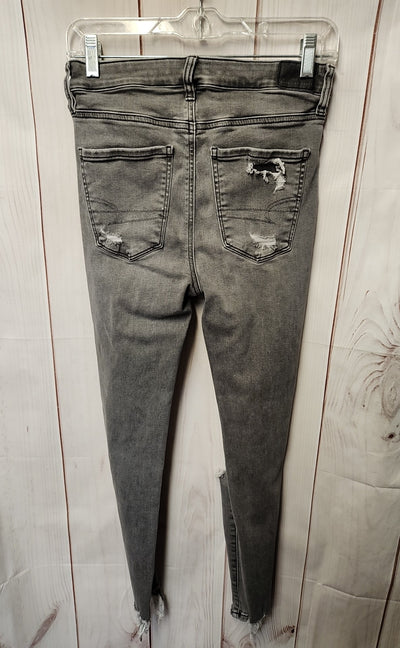 American Eagle Women's Size 28 (5-6) Gray Jeans Super High Rise Jegging