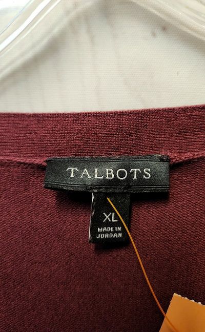 Talbots Women's Size XL Maroon Sweater