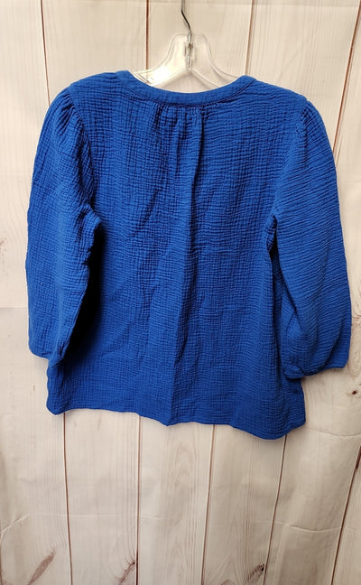J Jill Women's Size XS Blue 3/4 Sleeve Top