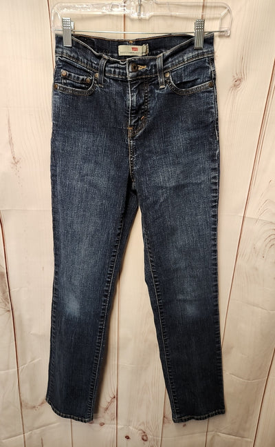Levis Women's Size 27 (3-4) Black Jeans 512 Straight Leg