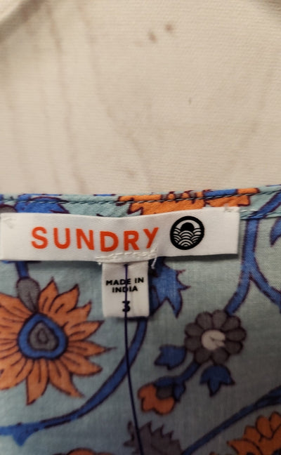 Sundry Women's Size 3 Blue Floral Dress