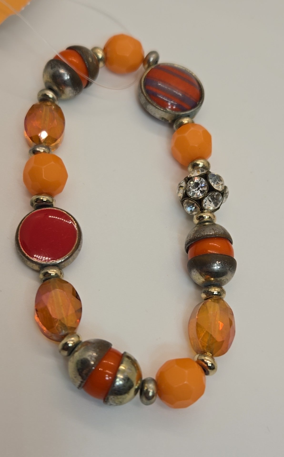 Orange Beaded Bracelet