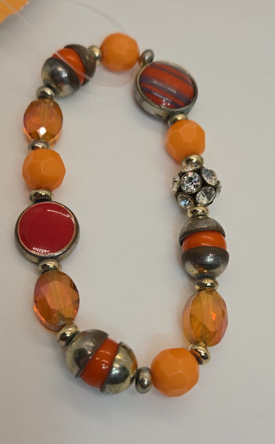 Orange Beaded Bracelet