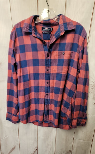 Vineyard Vines Men's Size M Blue & Pink Shirt