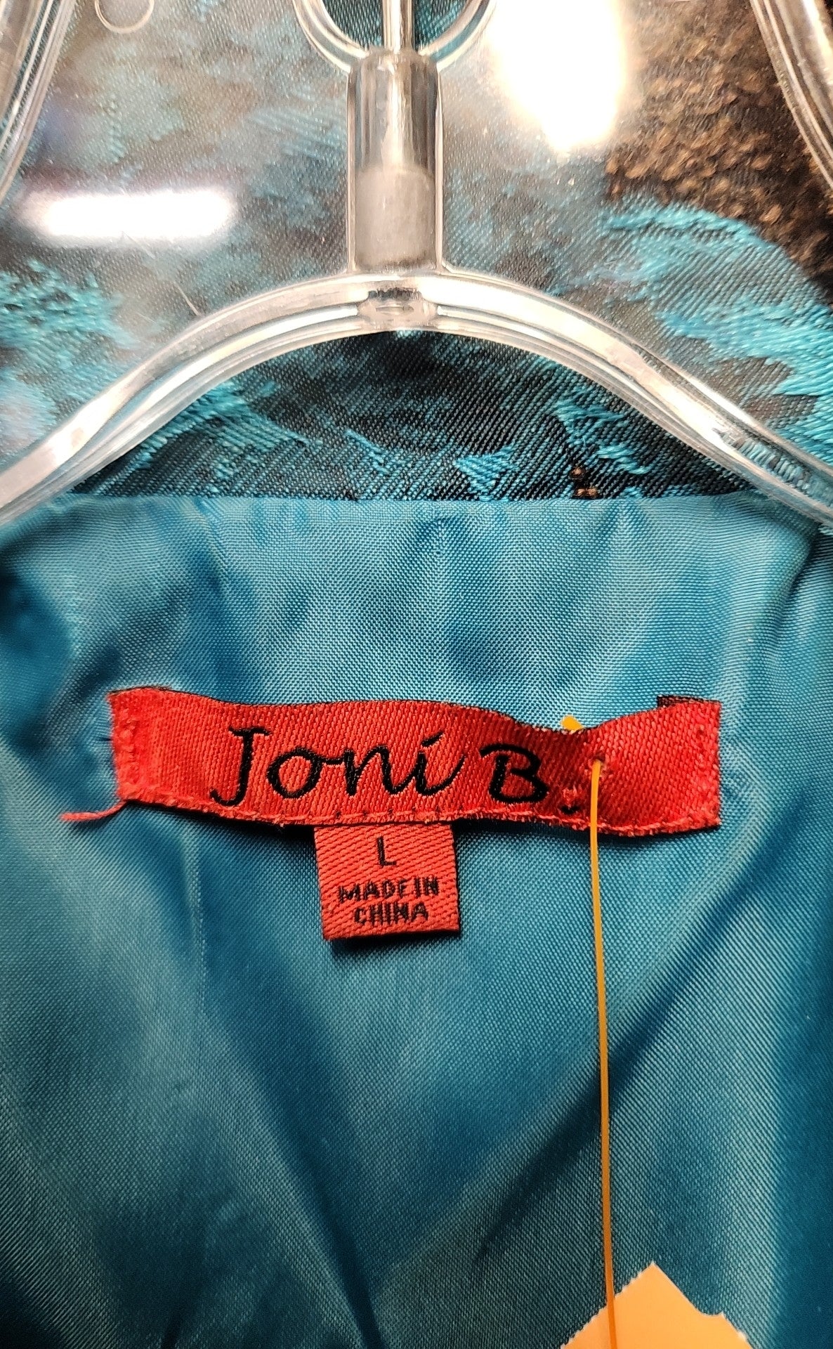 Joni B Women's Size L Blue & Brown Floral Jacket