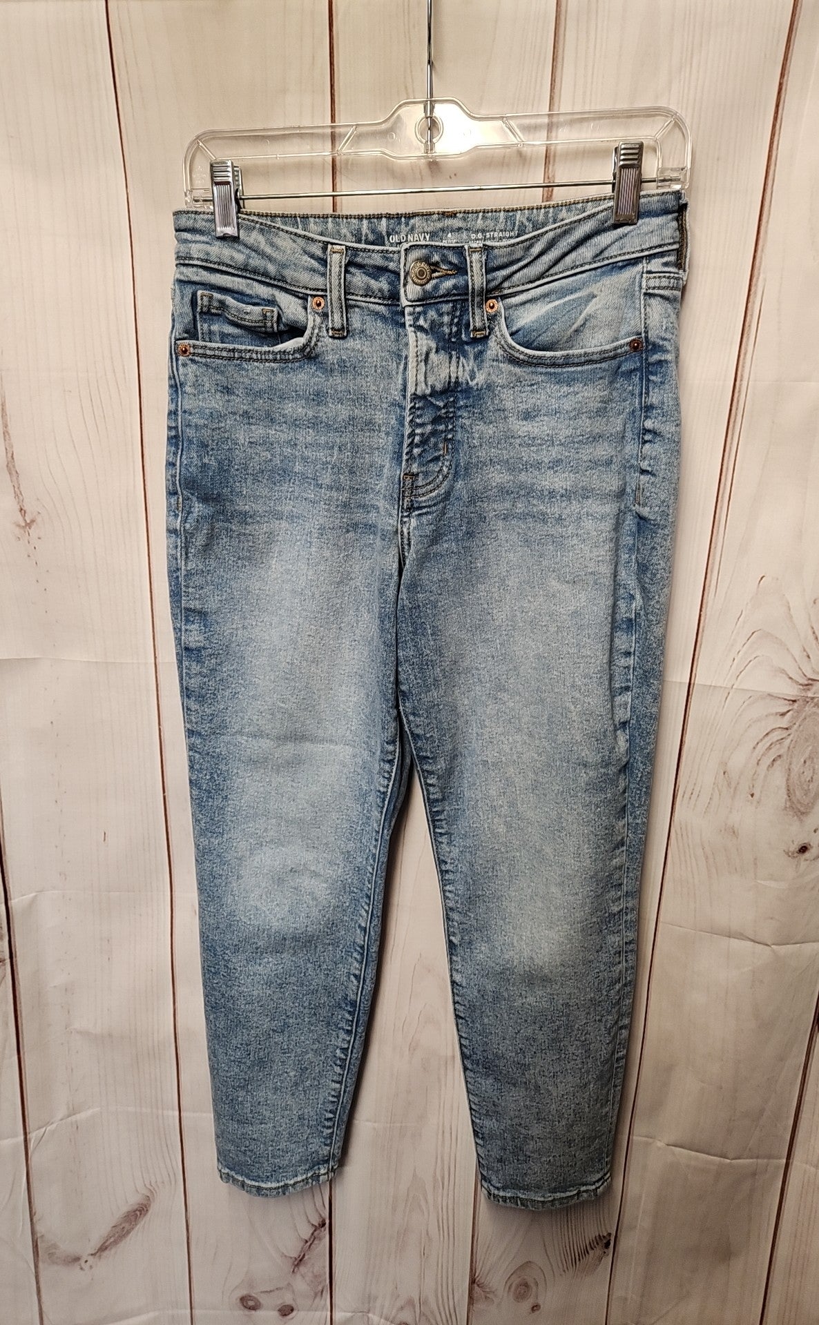 Old Navy Women's Size 4 Petite Blue Jeans O.G. Straight High Rise