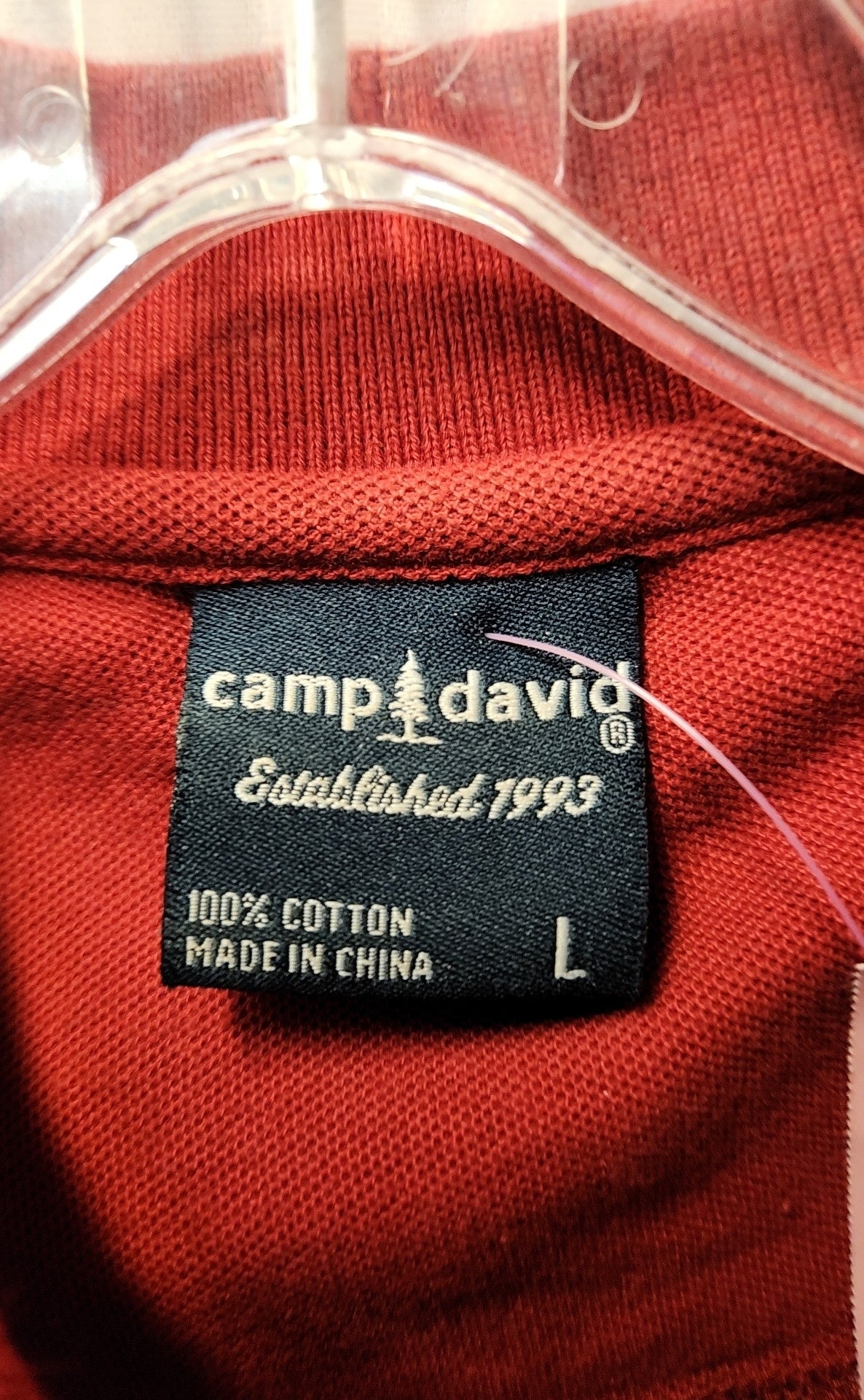Camp David Men's Size L Red Shirt
