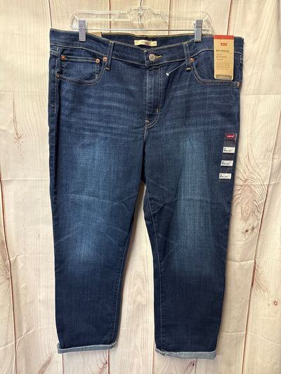 NWT Levis Women's Size 34 (18/1X) Blue Jeans Boyfriend