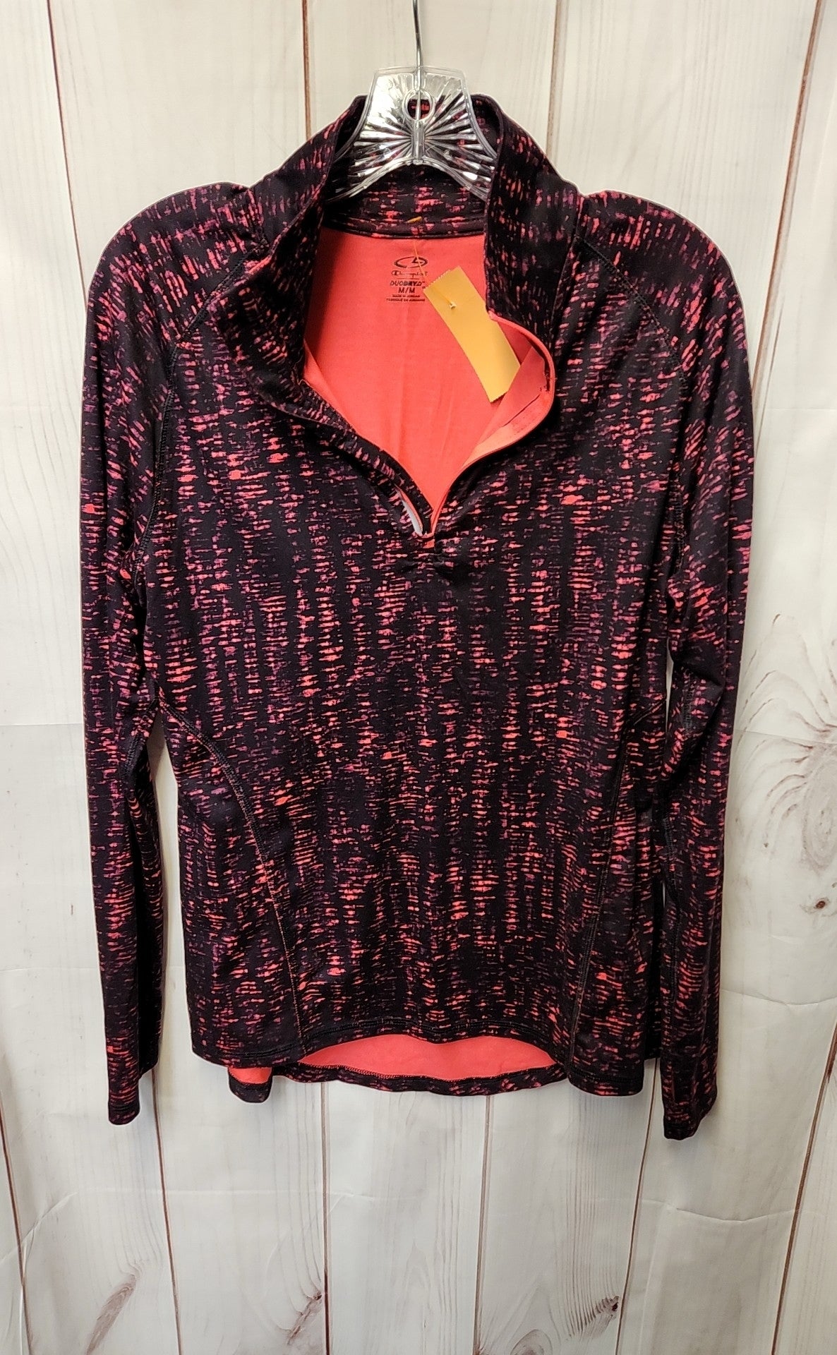 Champion Women's Size M Black & Pink Long Sleeve Top