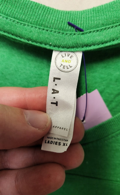 Lat Women's Size XL Green Short Sleeve Top