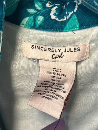 SincerelyJules Girl's Size 14 Green Dress With Matching Bag