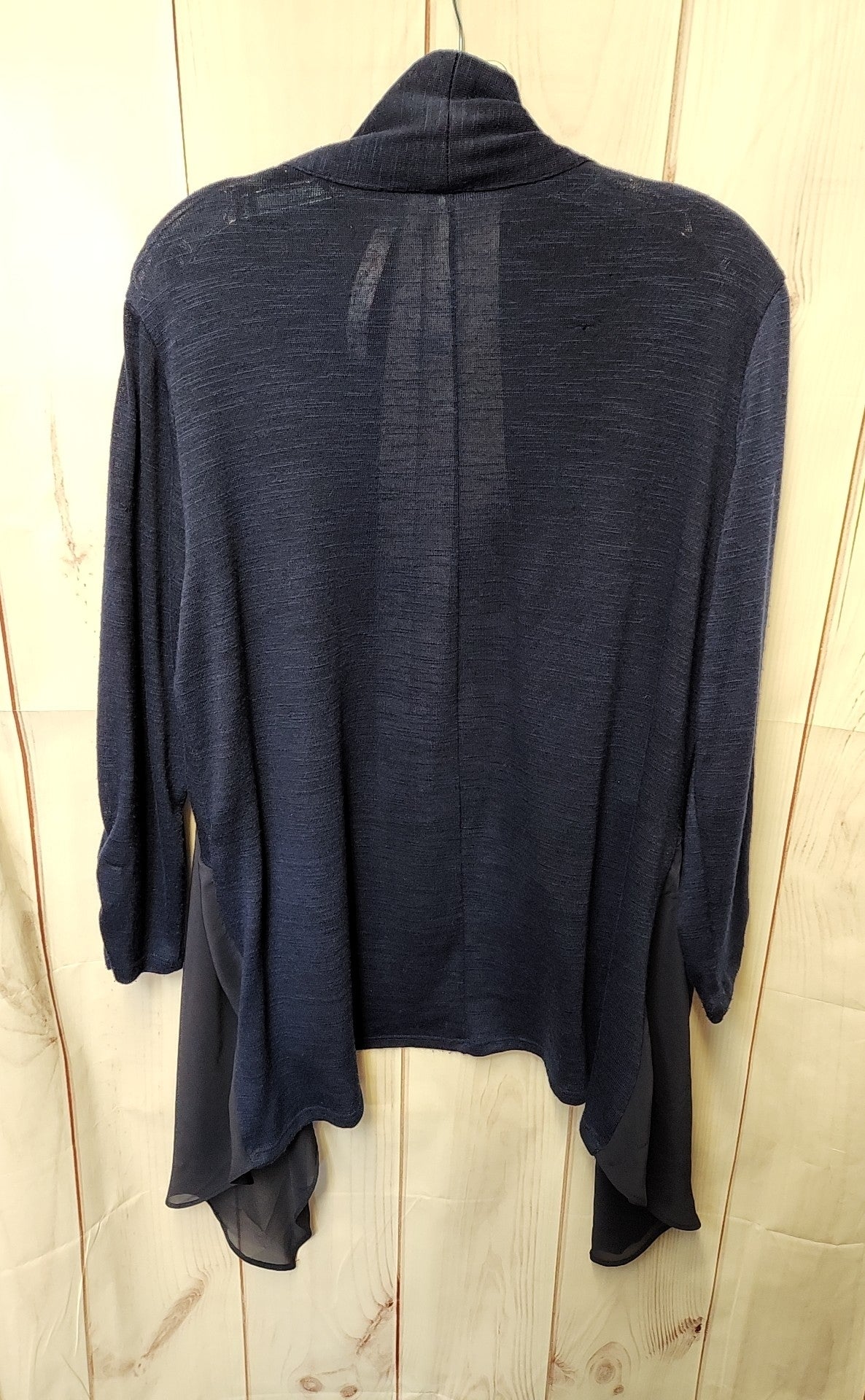 NY Collection Women's Size L Navy Cardigan