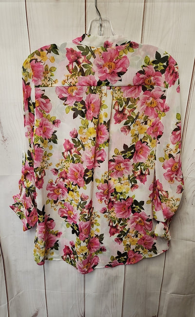 Kut from the Kloth Women's Size M Pink Floral Long Sleeve Top