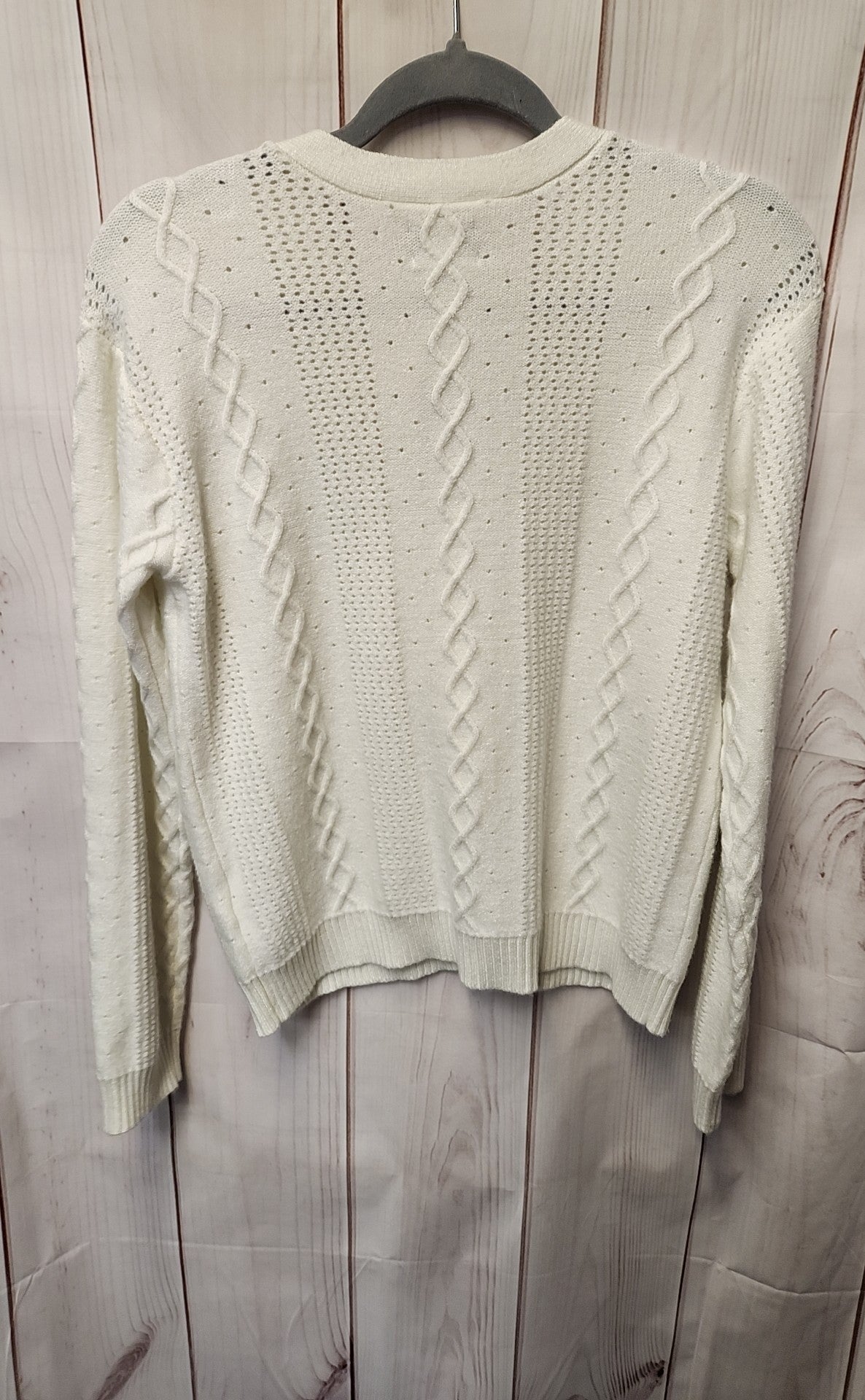 Lands End Girl's Size 14/16 White Sweater