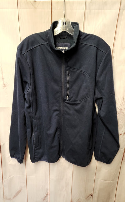 Lands End Men's Size M Navy Full Zip Sweatshirt