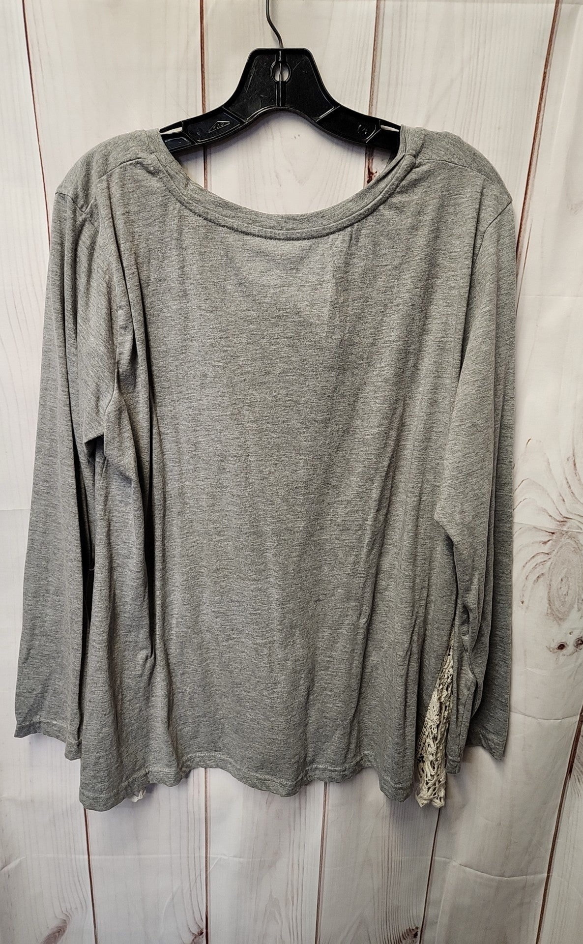 Denim Moves Women's Size 1X Gray Long Sleeve Top