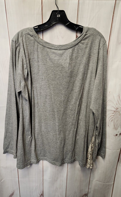 Denim Moves Women's Size 1X Gray Long Sleeve Top