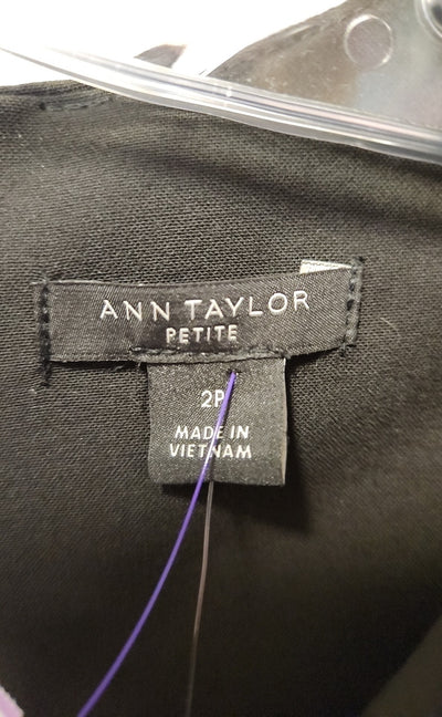 NWT Ann Taylor Women's Size 2 Petite Black Dress