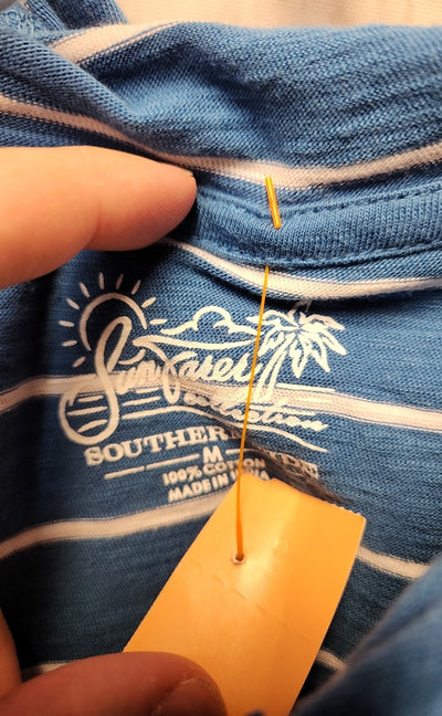 NWT Southern Tide Men's Size M Blue Hooded Shirt